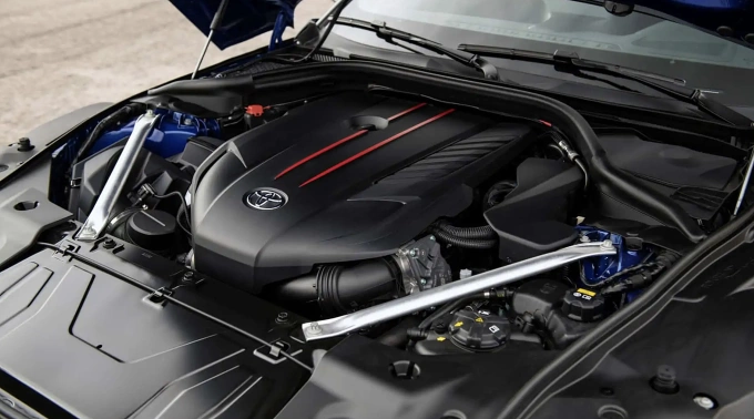 Động cơ đốt trong của mẫu Toyota Supra. Ảnh: Motor1