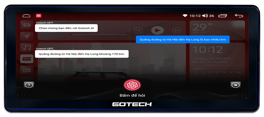 Màn hình ô tô thông minh GOTECH GT12.3i